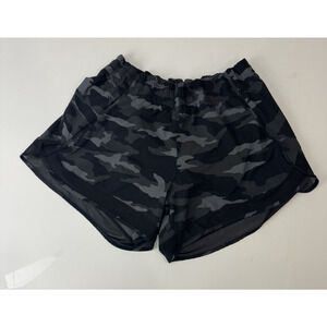 Athleta Printed Mesh Racer Run 4" Shorts Running Athletic Camo Sheer Women's XS